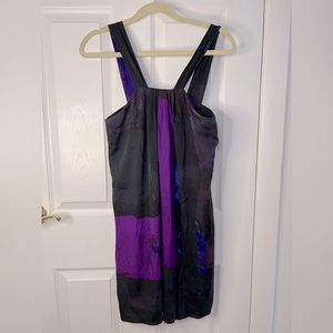 Sleeveless A-Line Silk Blend Banana Republic Pattered Party Dress Sz 0